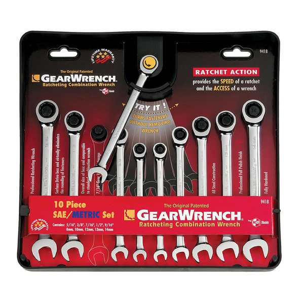 Gearwrench Ratch Cmbo Wrnch St 10Pc 9418